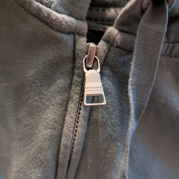 Sonoma Zip-Up Hoodie Hummingbird Floral Sage Green Blue Spring Athleisure - Picture 3 of 8